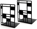Black Metal Bookends for Shelves, 1 Pair