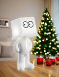 Shy Man Lamp Funny Gag Gift Night Light for Adults Men Women, White (Ivory)
