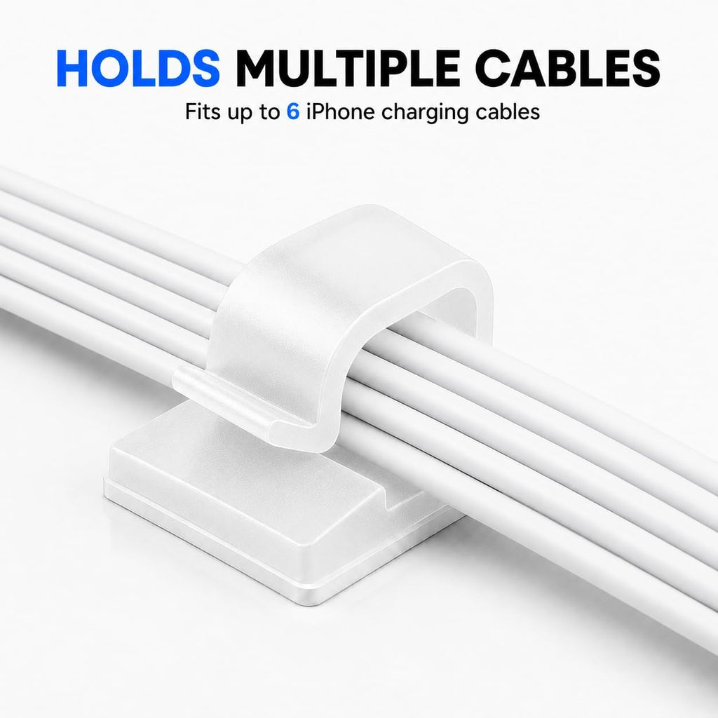 Abnii 100PCS Cable Clips, Adhesive Cord Wire Organizer, Small