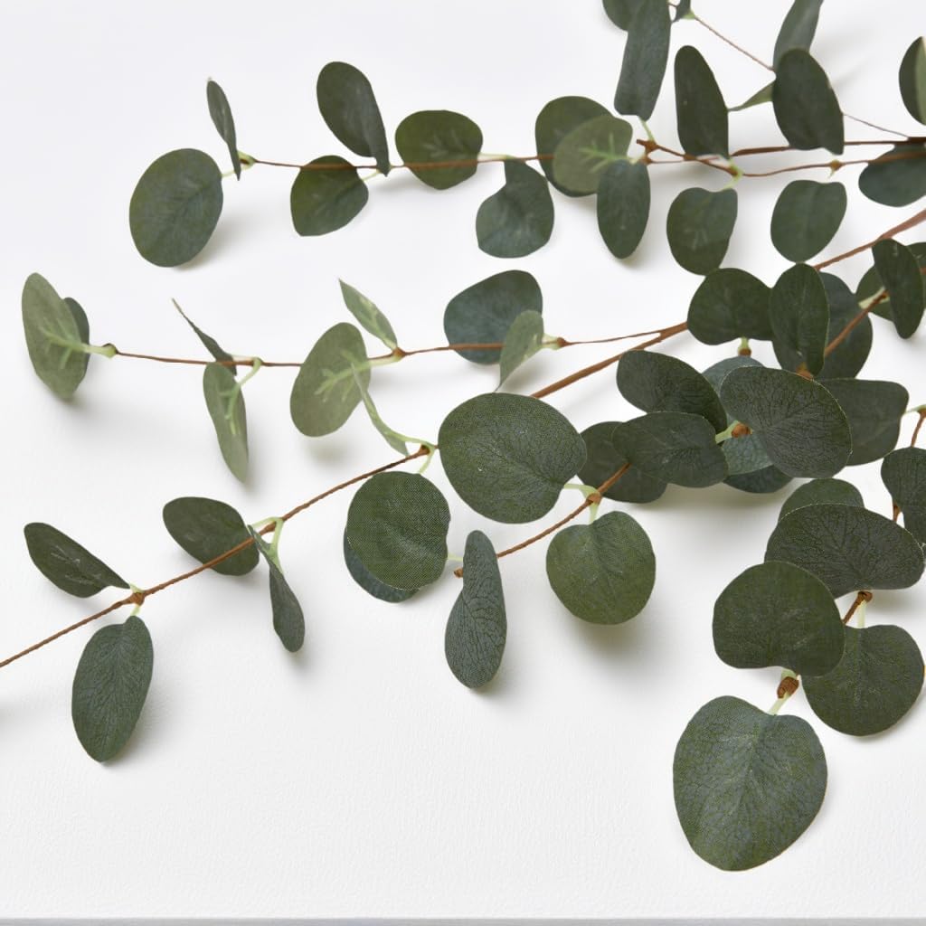 12 Pcs 27" Eucalyptus Stems Greenery Stems Eucalyptus Leaf Spray in Green Silk Plastic Plants Floral Artificial Plants for Home Party Wedding Decoration(Dark Green)