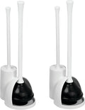 iDesign Compact Plunger Set, White, Set of 2