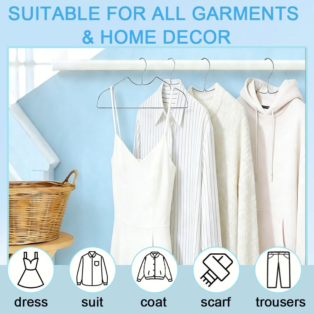 Plus Size 20in Short Neck Hangers for Clothes, Extra Large Hanger, 10pk