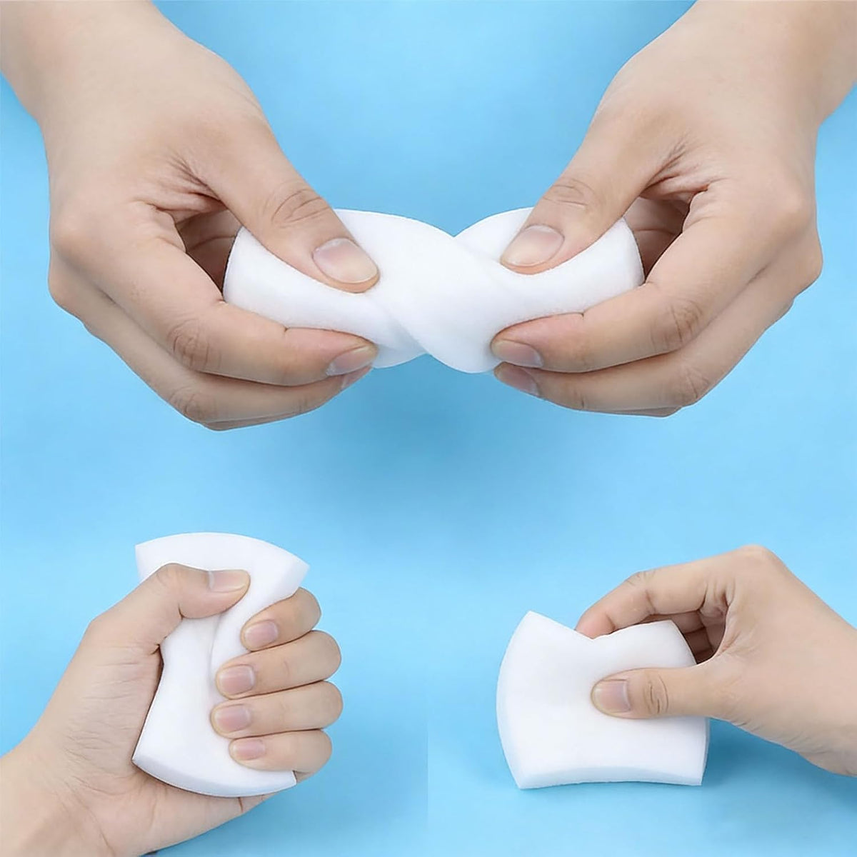 100 Piece Magic Shine Eraser, Powerful Cleaning Melamine Clean Sponge, Multi-Purpose Long Lasting Eraser Cleaner, Used for Wall, Kitchen, Bathroom, Furniture, Stain Removal-Household Necessities.