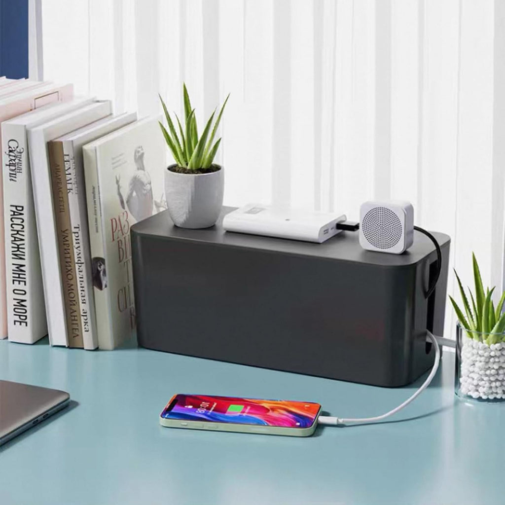 Cord Organizer Box Cable Management Hide Power Strips & Cords