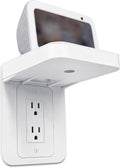 Outlet Shelf with Cord Storage for Duplex & Decora Outlets, White, 1-Pack