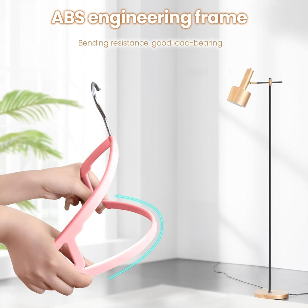 Jiang&Rong 60 Pack Pink Velvet Hangers
