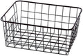 Sturdy Small Wire Storage Basket with Kitchen Food Pantry Papers Home Office Desk Shelf Bathroom Laundry Room Shelf Bedroom Bed Room