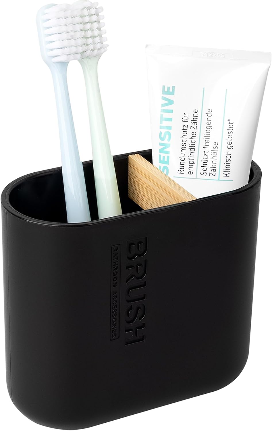 Toothbrush Holders for Bathrooms, Electric Toothbrush Holder 2 Slots, Black