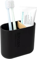 Toothbrush Holders for Bathrooms, Electric Toothbrush Holder 2 Slots, Black