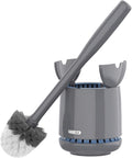 MR.SIGA Toilet Bowl Brush and Holder, Sturdy Long Handle, Gray, 1 Pack