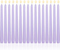 MTLEE 16 Pcs 10 Inch Taper Candle Sticks Smokeless Unscented, Light Purple