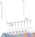 Menkxi Over the Door Hooks Adjustable for Hanging Towels Coats, White