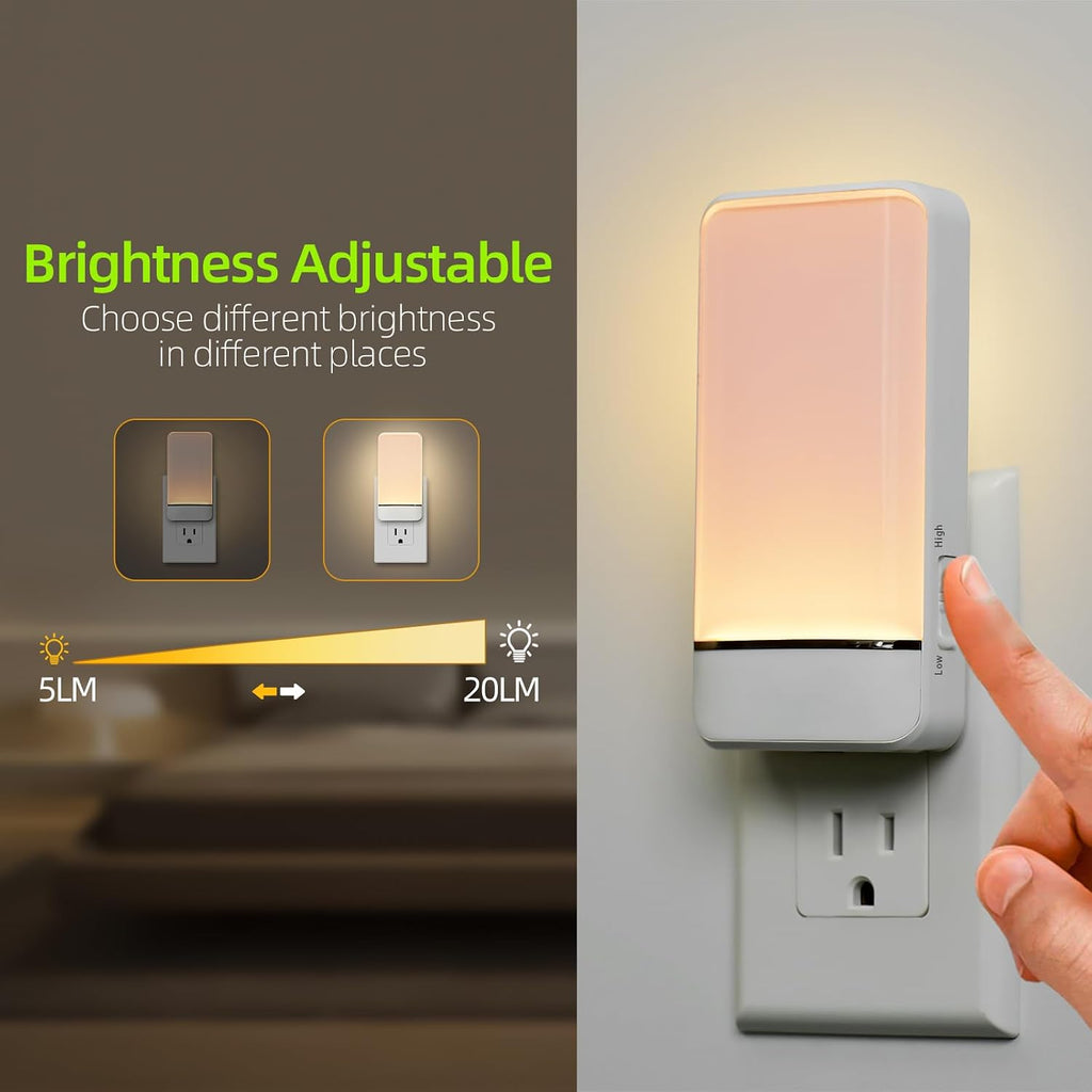 Dawnrise Night Lights Plug into Wall with Invisible Motion Sensor, 2 Pack