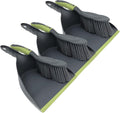 Dust Pan Broom Dustpan Brush - Dust Pans with Brush, Hand Broom and Dustpan Set, Handheld Broom and Dustpan Set, Used to Clean Floors, Tables, Animal Cages, PET Fiber Bristles (3pcs)