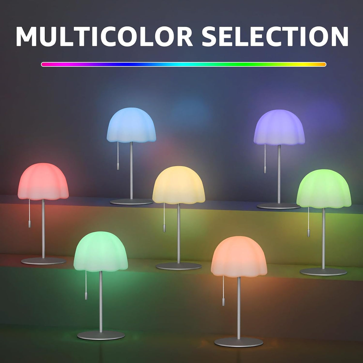 FUYO Shower Lamp Waterproof with Warm White & RGB, 4000mAh