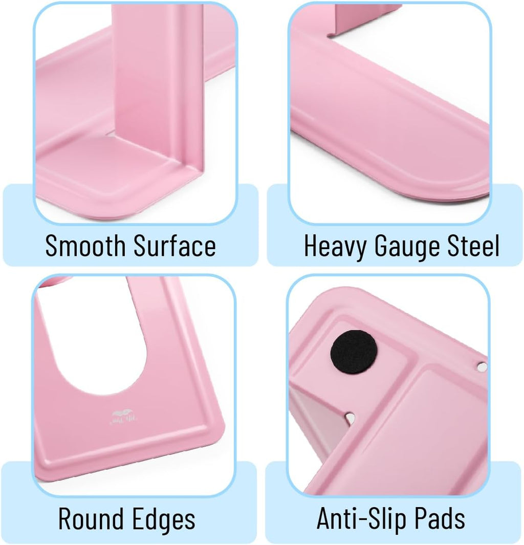 Mr. Pen- Book Ends, 4 Pack, Light Pink