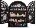 Small Tree of Life Crystal Display Shelf for Trinket and Knick Knack, Moon Shelves for Crystal Display, Crystal Holder Spiritual Decor Arch Wall Cabinet, Gothic Shelves Antique Case Wall Mounted