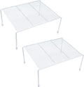 SIBAO Set of 2 Mesh Kitchen Shelves Cabinet Storage Shelf Rack (13.1 x 10.2 Inch) ，Kitchen Bathroom Pantry Cupboard Desk Home Office, Fridge, Cabinet, Bathroom Cupboard (White)