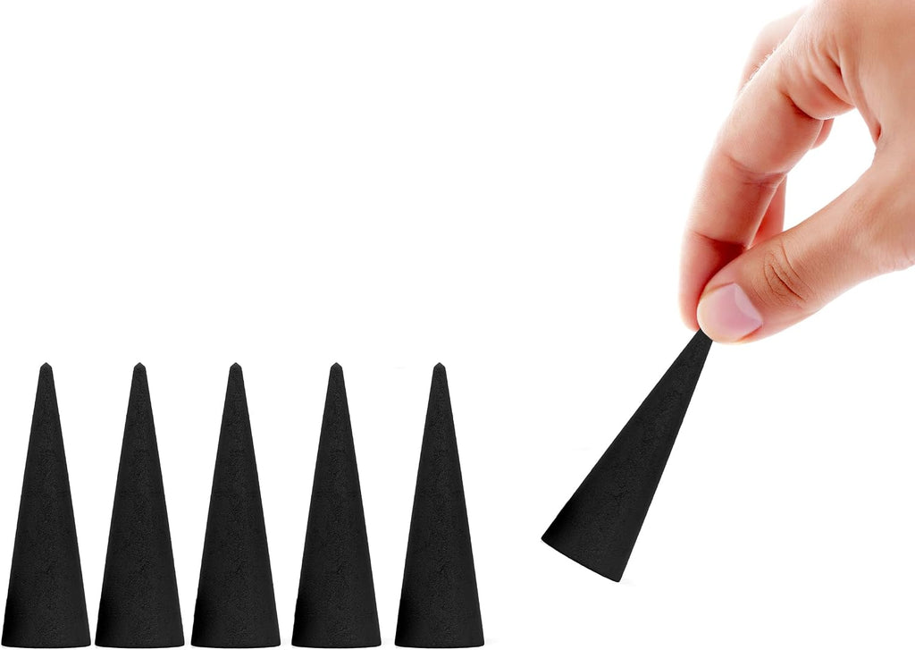 Peppermint Charcoal Incense Cones 2" BACKFLOW - 60 Pack Bulk - Natural Scented Cones Handmade Hand Dipped