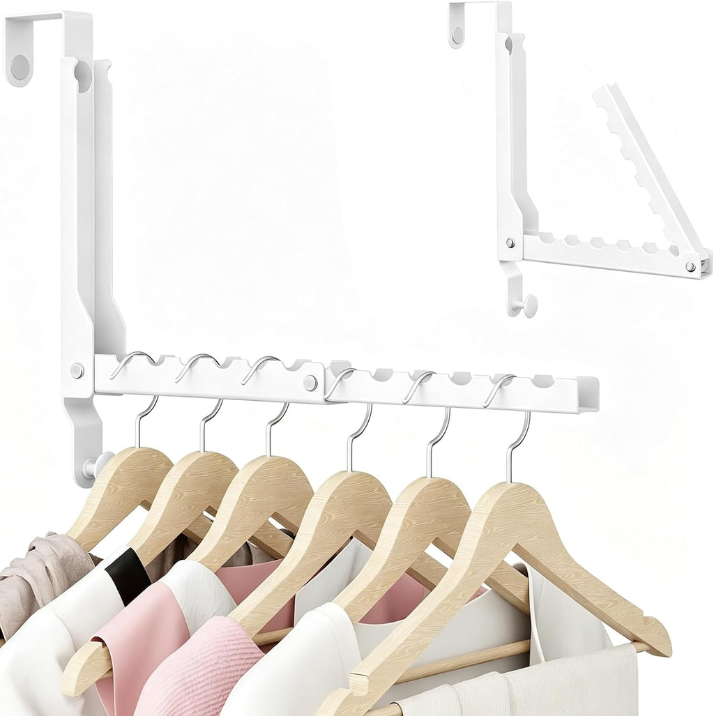 BAKON Folding Over the Door Hanger with 1 Hook, Heavy Duty Over Door Hooks