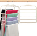 Closet Organizers and Storage,3 Pack Velvet Pants-Hangers-Space-Saving,Non Silp 5 Tier Scarf Jeans Closet Organizer,Dorm Room Essentials for College Students Girls Boys Guys,Organization and Storage