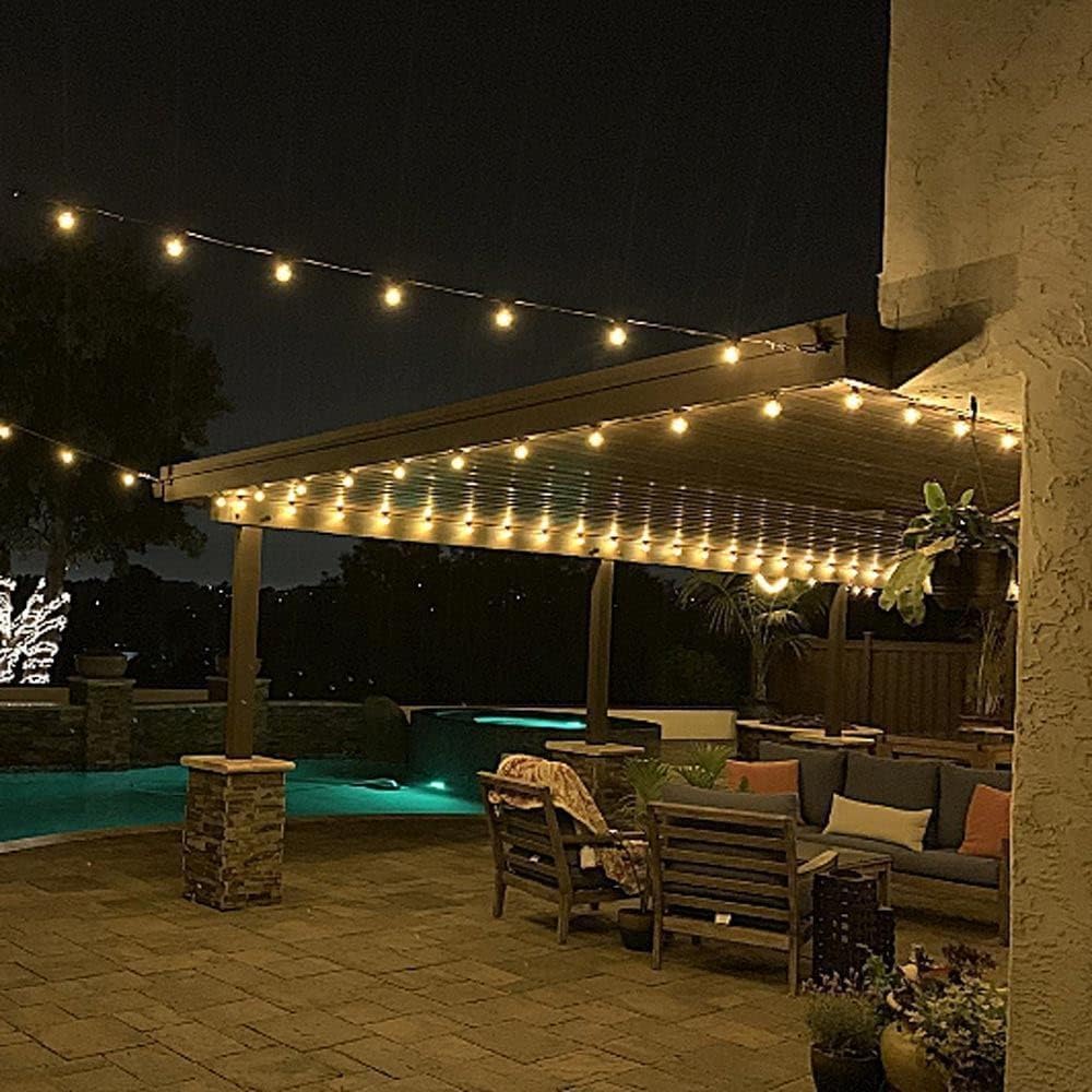 Novelty Lights 100 Feet G50 LED Patio String Lights Set with 67 Bulbs
