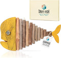 Drift Fish Handmade Wooden Rustic Coastal Wall Decor for any Room (Goldie)