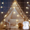 Star String Lights Battery Operated, 20ft 60 LED 8 Modes Copper Wire
