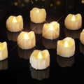 Homemory 12Pack Dripping Flameless LED Tea Lights,1.58"x 1.2",White Body