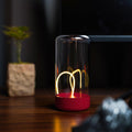 AUGE LIGHT Mini Minimalist Cordless Table Lamp, Rechargeable Ambient Light, Red