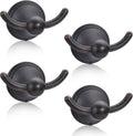 FILTA Bathroom Towel Hooks, Oil Rubbed Bronze Robe & Towel Hooks for Wall Mounted, Traditional Towel and Robe Hooks for Hanging Towels, Bath Towel Holder for Shower(4 Pack)