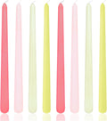 10 Inch Multi Color Taper Candles, 8 Pack Unscented Dripless 6-8 Hours Burn Candlesticks for Holiday, Dinner, Party