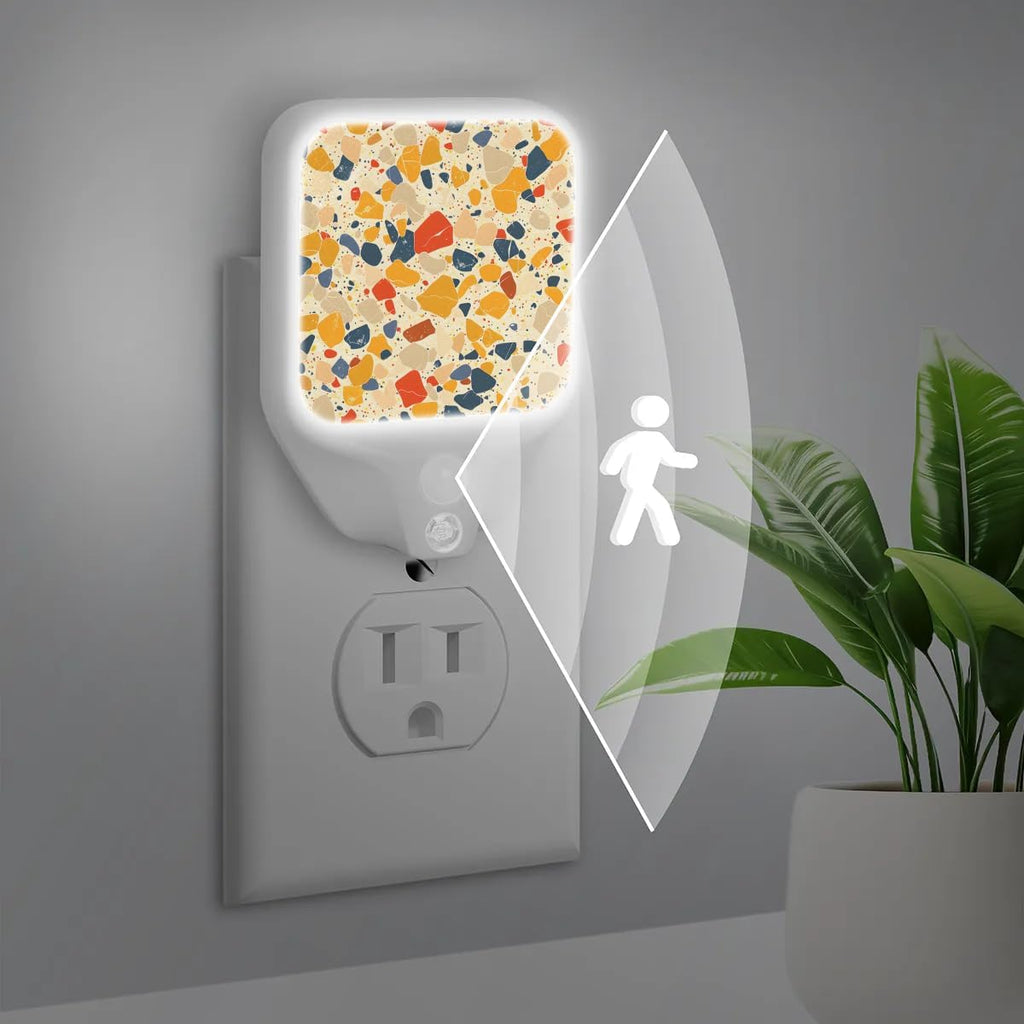 Honeybaby Motion Sensor Night Lights Colorful Speckle Nightlight Plug in Dusk to Dawn Motion Sensor Light Indoor LED Lights for Room Home Improvement