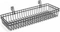 Black Metal Wire Hanging Basket, Multifunction Creative Mesh Wall Grid Holder Storage Organizer Plant Holder Shelf Flower Pots Black Coated