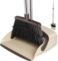 Broom and Dustpan Combo Set,55" Long Handle,Beige