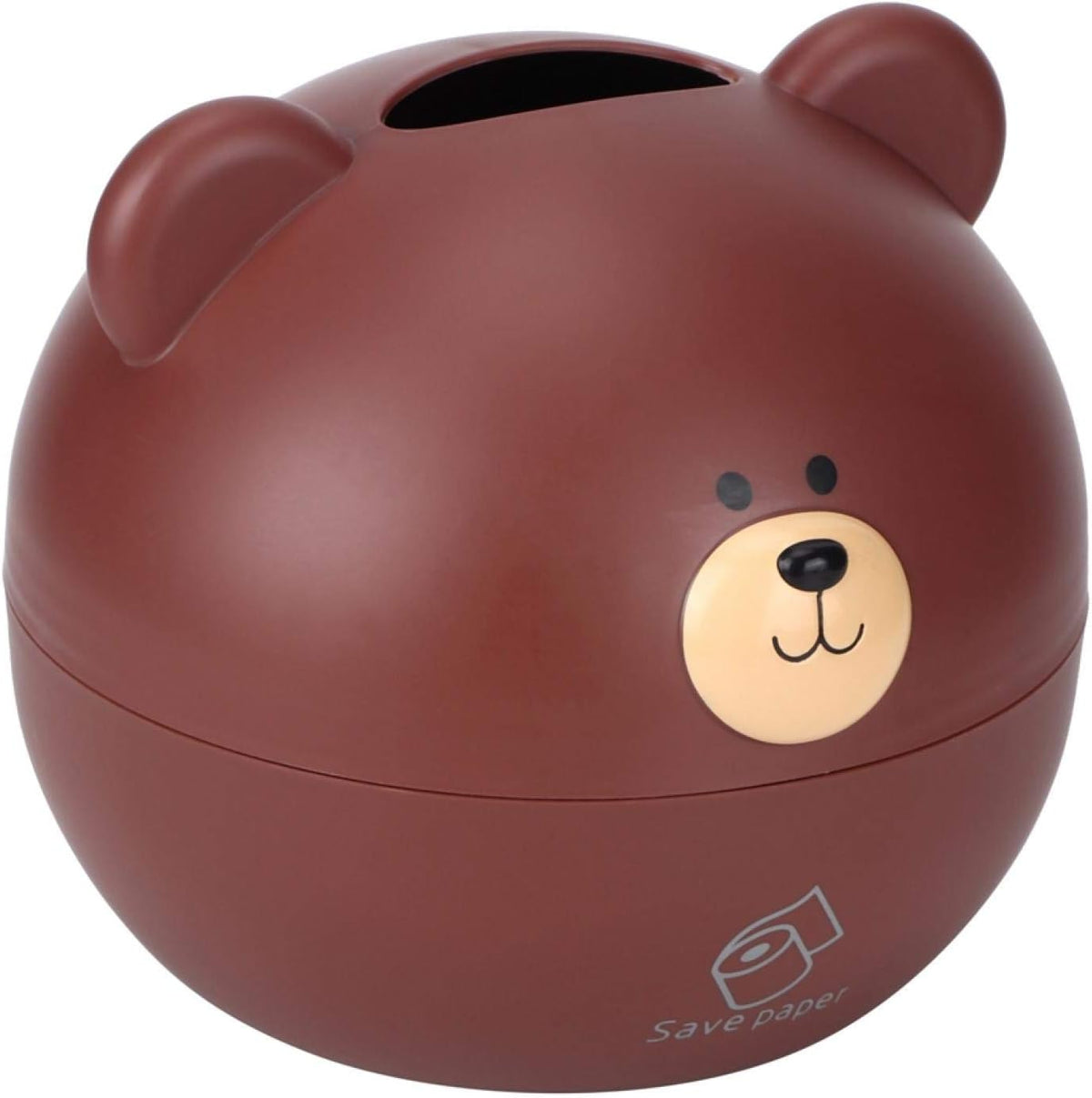 Tissue Box Cover, Cartoon Bear Square Paper Tissue Holder Facial Tissue Dispenser Organizer for Kids, Living Room, Bathroom Decor, Tv Stand, Car, Office(Brown)