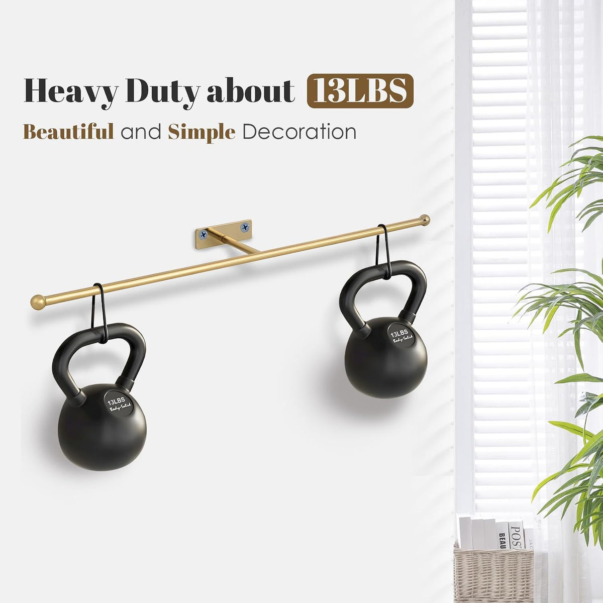 2-Pack Wall Hanging Jewelry Organizer, 14.5" Necklace Holder, Gold