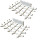 2-Pack Adhesive Soap Holder, No Drill Wall Mounted Self Draining Soap Dish for Shower Bathroom Kitchen(White)