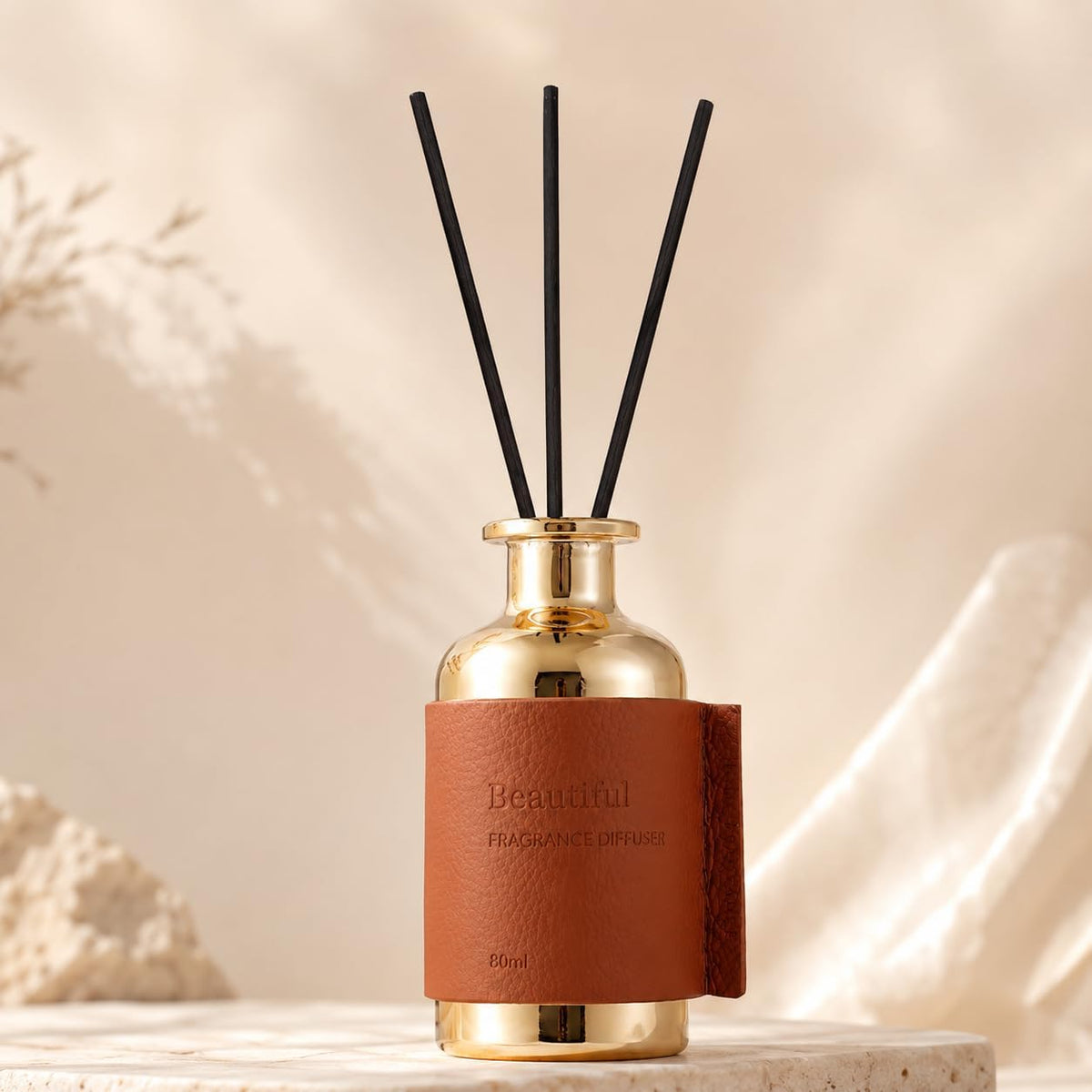 Reed Diffuser Set, Pretty Valley Home Diffuser 80Ml / 2.7 fl OZ Gift Box - Includes Reed Diffuser Sticks, Long Lasting Fragrance Oil and Glass Bottle for Office Living Room Decor (Beautiful)