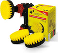 Premium Drill Brush Professional – Medium-Soft 5 in Yellow Set of 3 | Scratch-Free Cleaning Brush for Tile, Grout, Bathtub, Shower, Fibreglass and Ceramic Surfaces