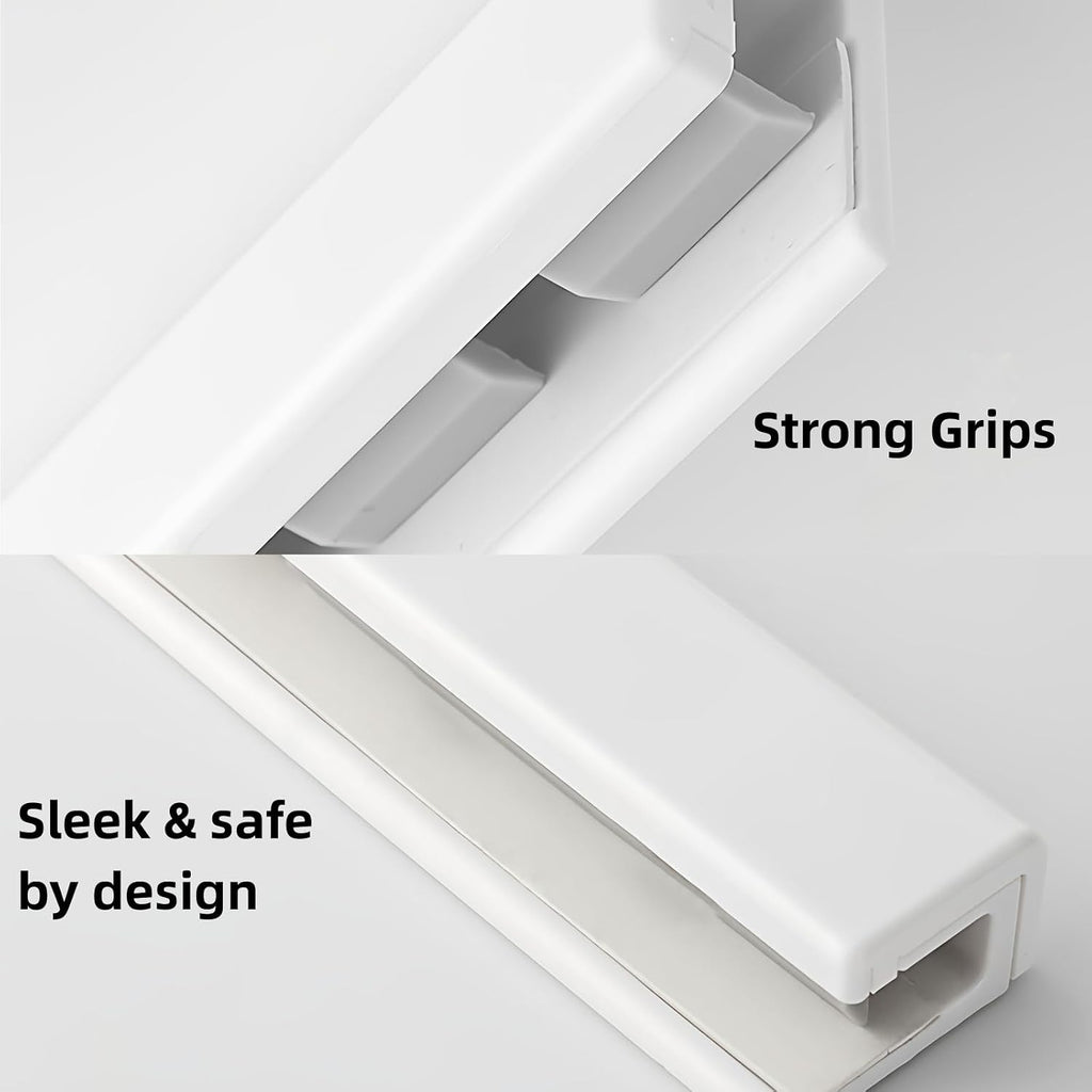 Adhesive Toothpaste Holder Wall Mounted for Bathroom c/w 1 Tube Squeezer