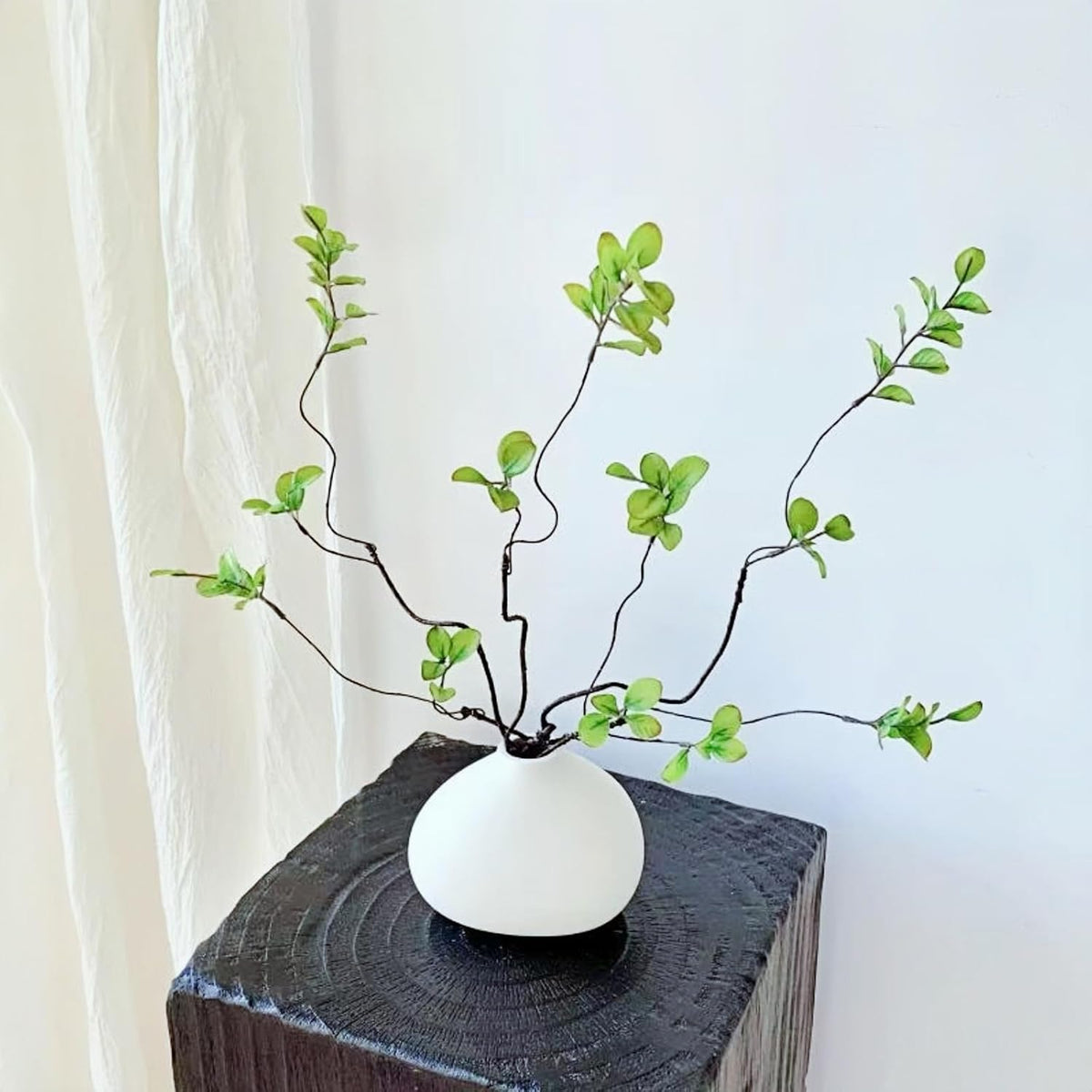 5 Pcs Artificial Ficus Branches Faux Eucalyptus Stems, 47.2 Inch Fake Greenery Stems Realistic Touch Faux Branches for Vase for Office Home Wedding Vase Filler Decoration