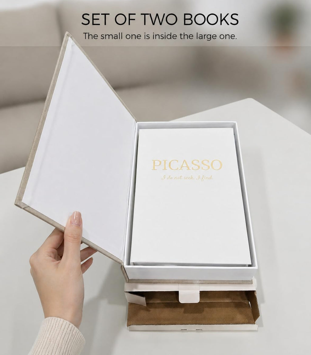 Decorative Books - Set of 2 Fake/Faux Coffee Table Book - Storage boxes