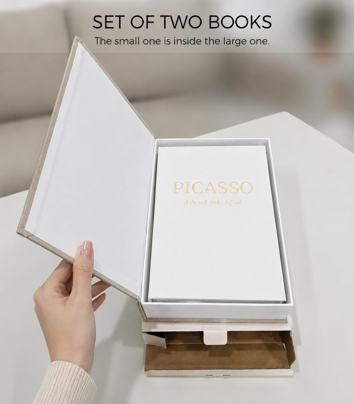 Decorative Books - Set of 2 Fake/Faux Coffee Table Book - Storage boxes