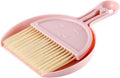 Small Broom and Dustpan Set for Home, Mini Clean Brush with Dust Pans Cute Hand Broom Brush Dust Pan with Hanger Hole, Small Cleaning Brush Set for Desktop Computer Table Keyboard (pink-1pc)