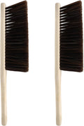 2 Pack Wooden Handle Dust Brush Set, Brown