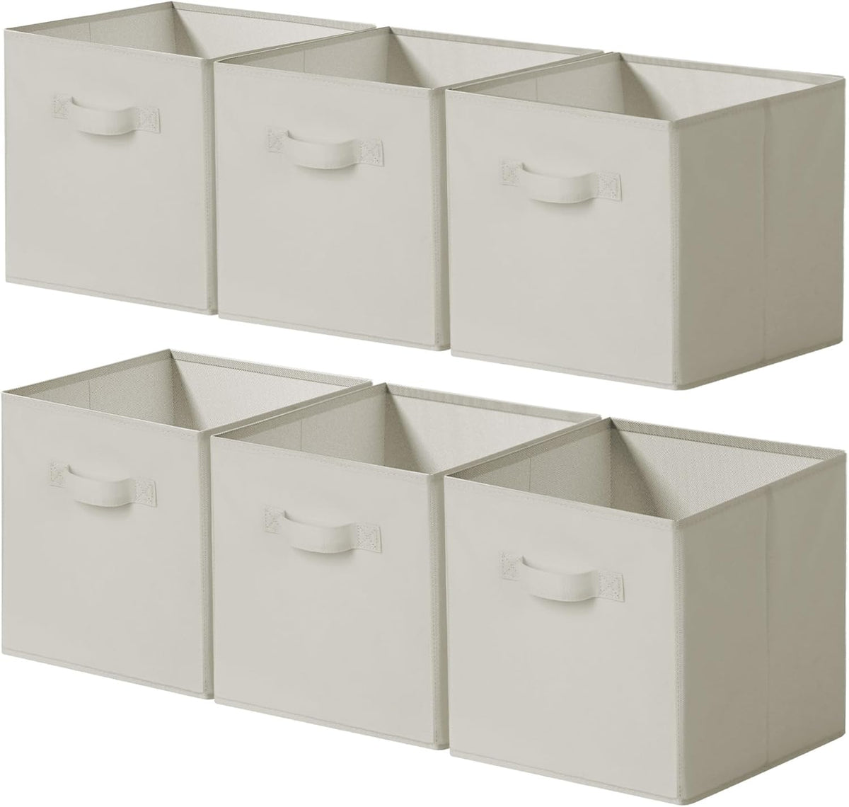 Cupic Cupid 6-Pack 11x11 Storage Cubes, Storage Organizer Bins, Light Gray