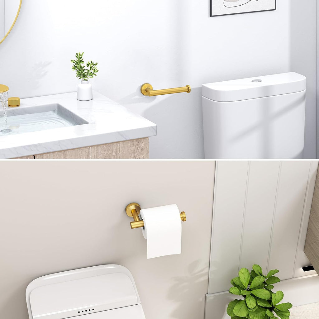 Angle Simple Toilet Paper Holder Brushed Dark Gold, Toilet Roll Holder