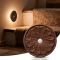 Wood Flower Night Light, Rechargeable Motion Sensor Light