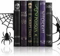 Spider Metal Bookends Set of 2 Stylish Gothic Design Black Spider and Web Bookends for Shelves Office Desk Home Decor Book Lovers Gift Reading Enthusiasts
